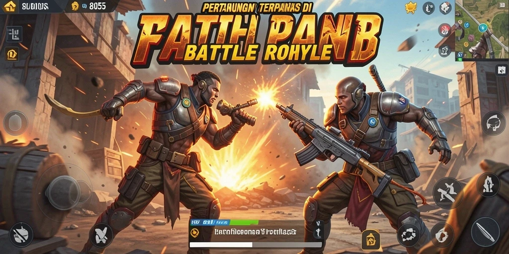 Tampilan memukau dari gameplay Battle Royale 8055.