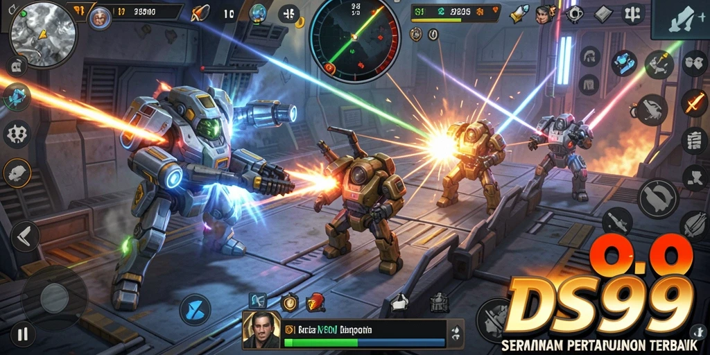 Tampilan gameplay DS99 yang menarik dan strategis.