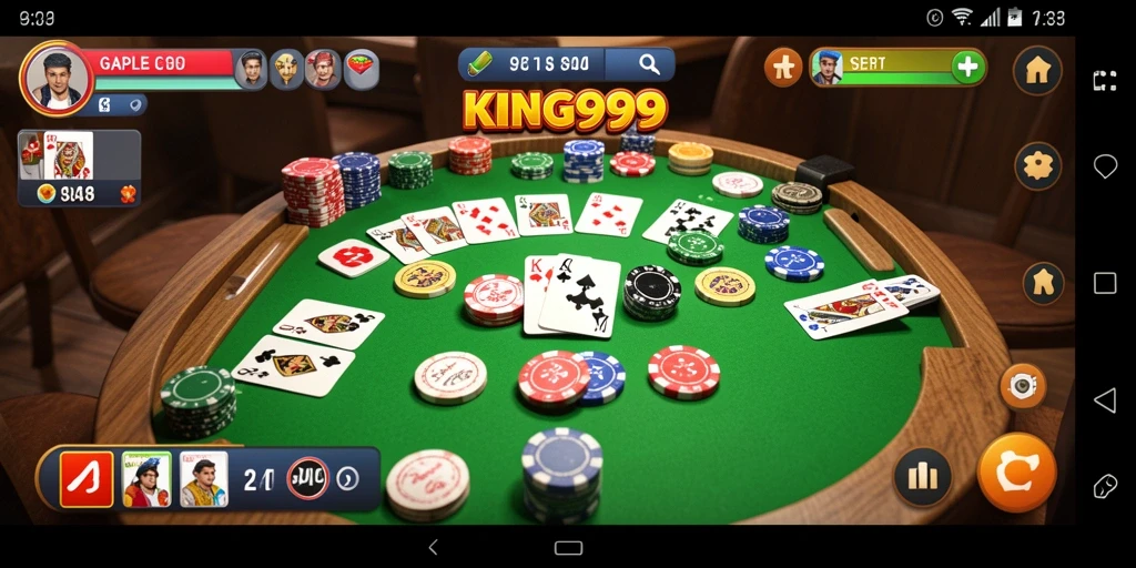 Tampilan menarik dari gameplay Gaple di KING999.