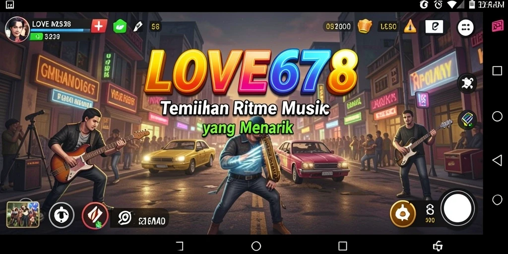 Tampilan seru gameplay LOVE678 yang mengajak pengguna bernyanyi.