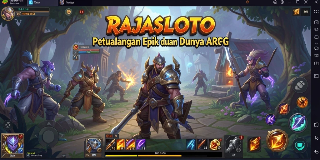 Tampilan gameplay menarik dari RAJASLOTO sebagai game ARPG.