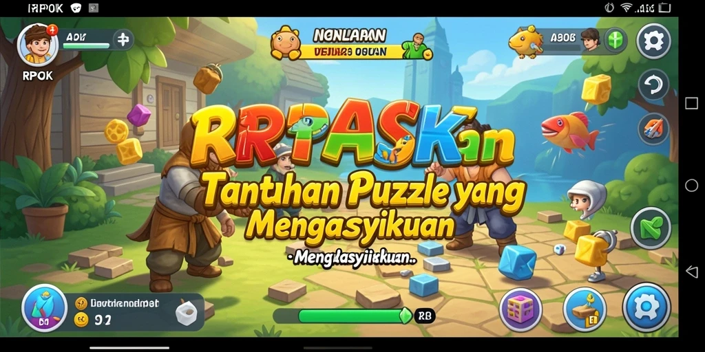 Screenshot gameplay RPOK menampilkan tantangan Puzzle yang menarik.
