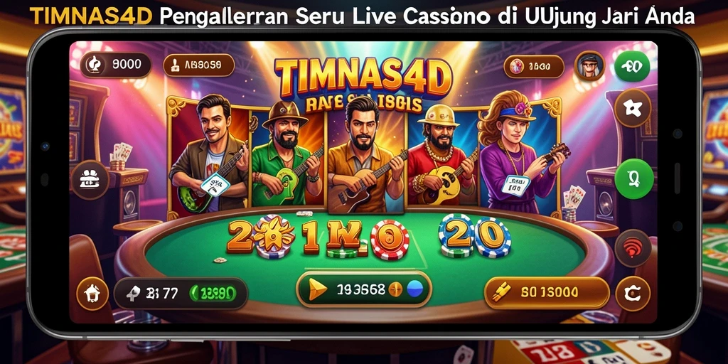 Screenshot menunjukkan dealer Live Casino yang siap melayani pemain.